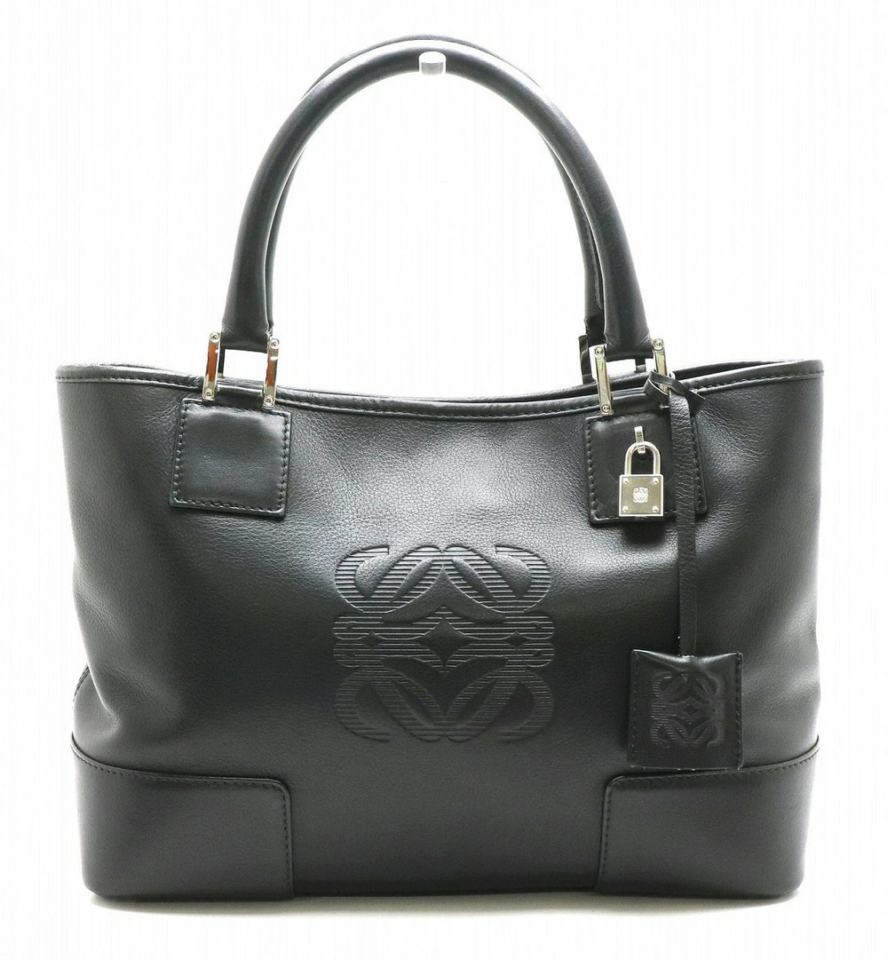 Loewe Amazona Tote Bag Handbag Leather Black